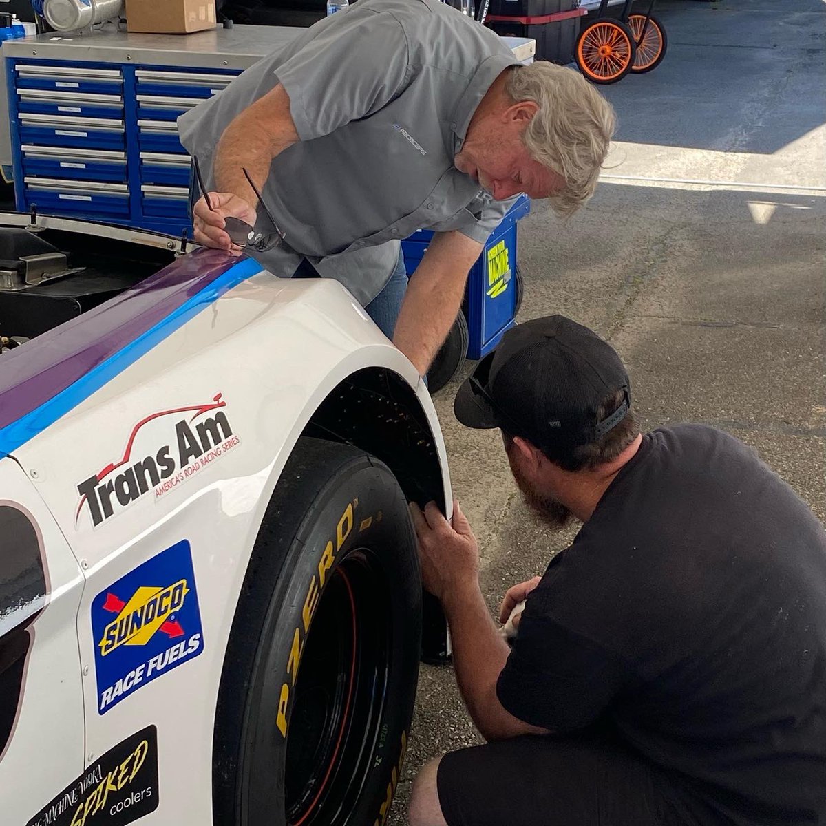 TeamSLRinsider's tweet photo. est day is Today! The whole team is hard at work making sure these machines are ready to roll for race weekend here at @officialmidohio!
#TeamSLR #ScottLagasseRacing #M1Racecars #ConnorMosack #EricNorris #CForce #ChuckNorris #Pirelli #GoTransAm #TransAm #Motorsport #Racing https://t.co/0SWHpQN1CH