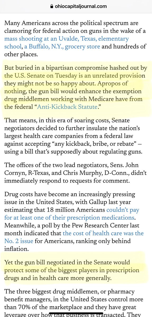PedsMamaDoc's tweet photo. So here’s a surprise: @FTC & @linakhanFTC just announced investigation into #PBMs ➡️ escalating #DrugPrices & someone SLID THIS #PBMexemption INTO THE #GunReform BILL‼️ 😳🤯
https://t.co/sqQ8Q7I26s
PBMs ≠ Gun Reform
#NoMiddlemen #EndKickbacks #HealthcareCartel https://t.co/4F0HLiMB3o