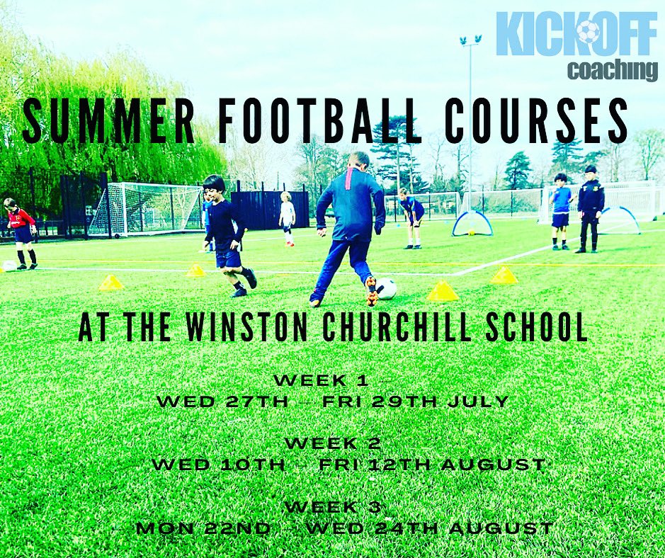 3 WEEKS of our fun, structured &amp; ever popular football holiday courses coming THIS SUMMER ⚽️☀️ To book visit kickoffcoaching.com