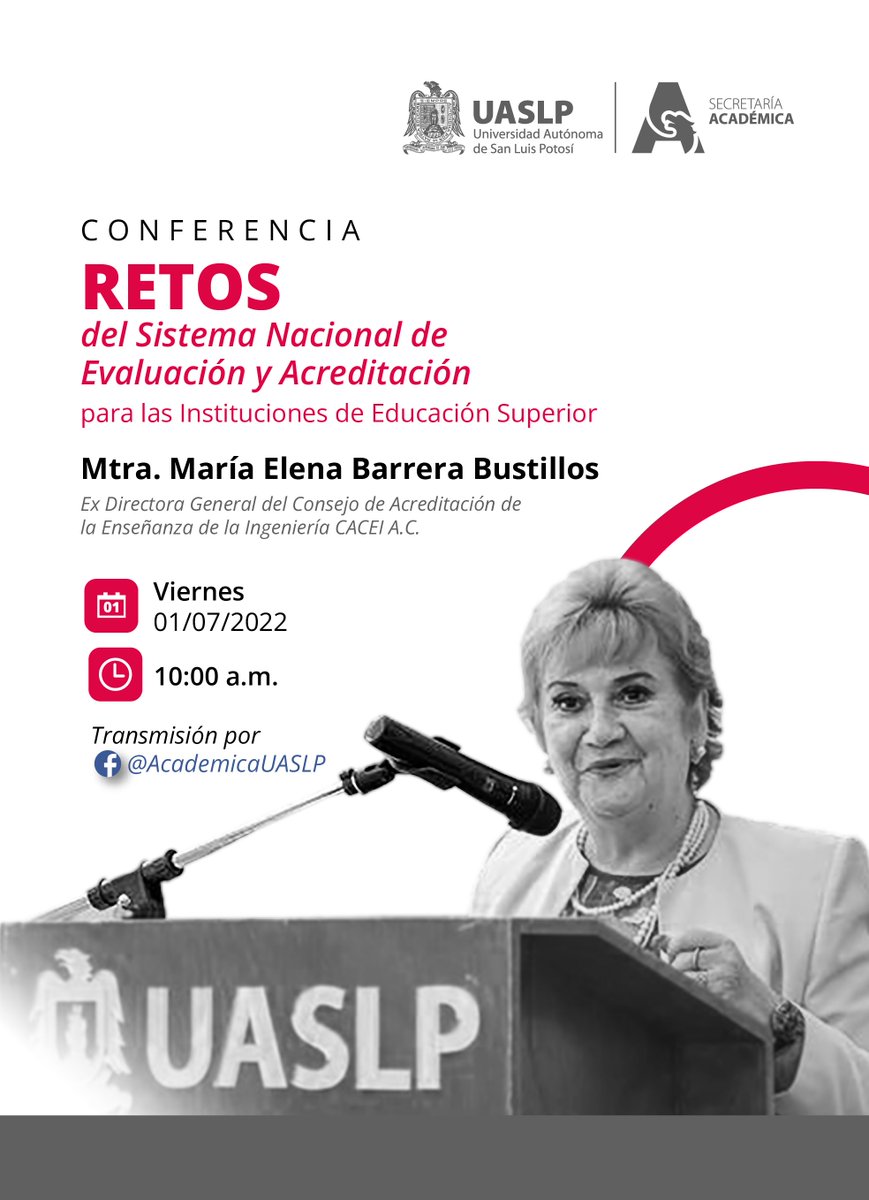 UASLP_Academica's tweet photo. La Secretaría Académica de la Universidad Autónoma de San Luis Potosí, le extiende una cordial invitación para que siga la transmisión de la conferencia. 
Viernes 01 julio en la página de FB @AcademicaUASLP, 10:00 a.m.
#calidadUASLP #UASLP #JuntosSomosUnGranEquipo https://t.co/FSZoJeTPaQ
