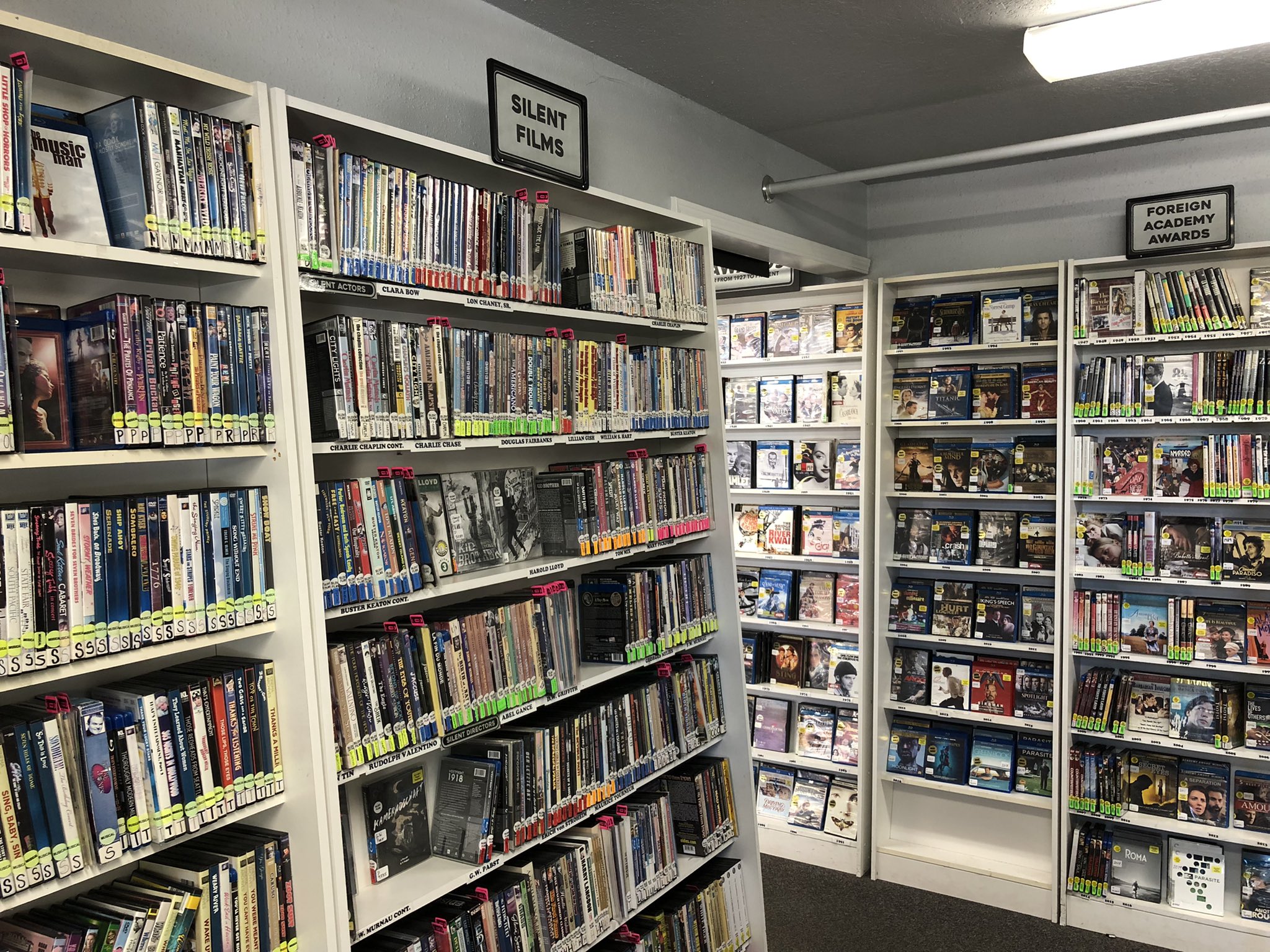 Don McHoull on Twitter: "I love to see a video store with a silent film  section https://t.co/kMRTjRINPg" / Twitter