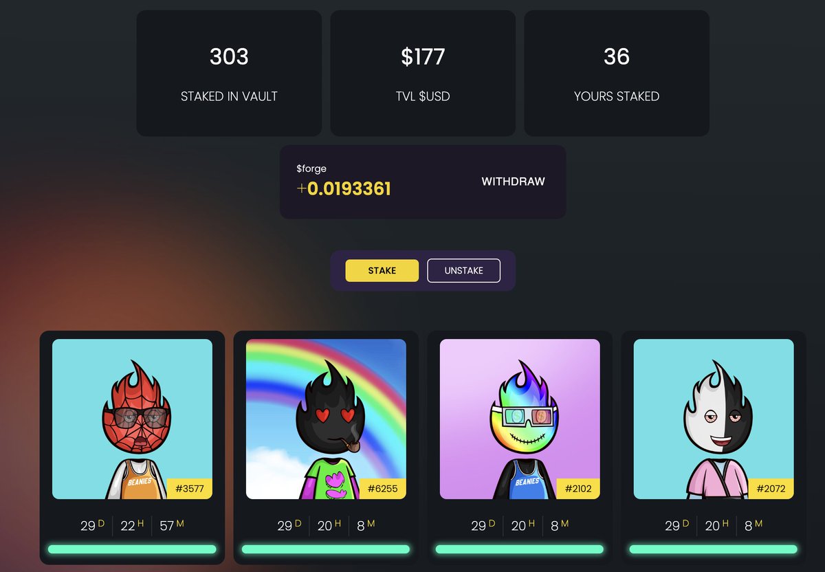 upt1m3's tweet photo. Just staked 36 @FireWalkersNFT into the vault. LFG
#firewalkers #solana #solananft #nft #nfts #nftcommunity #solanacommunity https://t.co/fIBNemPvlQ