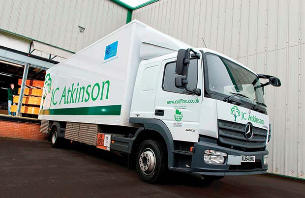 jcatkinson's tweet photo. At #JCAtkinson our drivers are  adopting ‘smarter-driving’ techniques and our fleet of vehicles vary in size from 12 tonne trucks to smaller “sprinter” type vans all travelling #sustainably throughout the UK #ecofriday 
#coffins #responsiblebusiness #netzeroplanning #ecofriendly https://t.co/YbjryRb92M