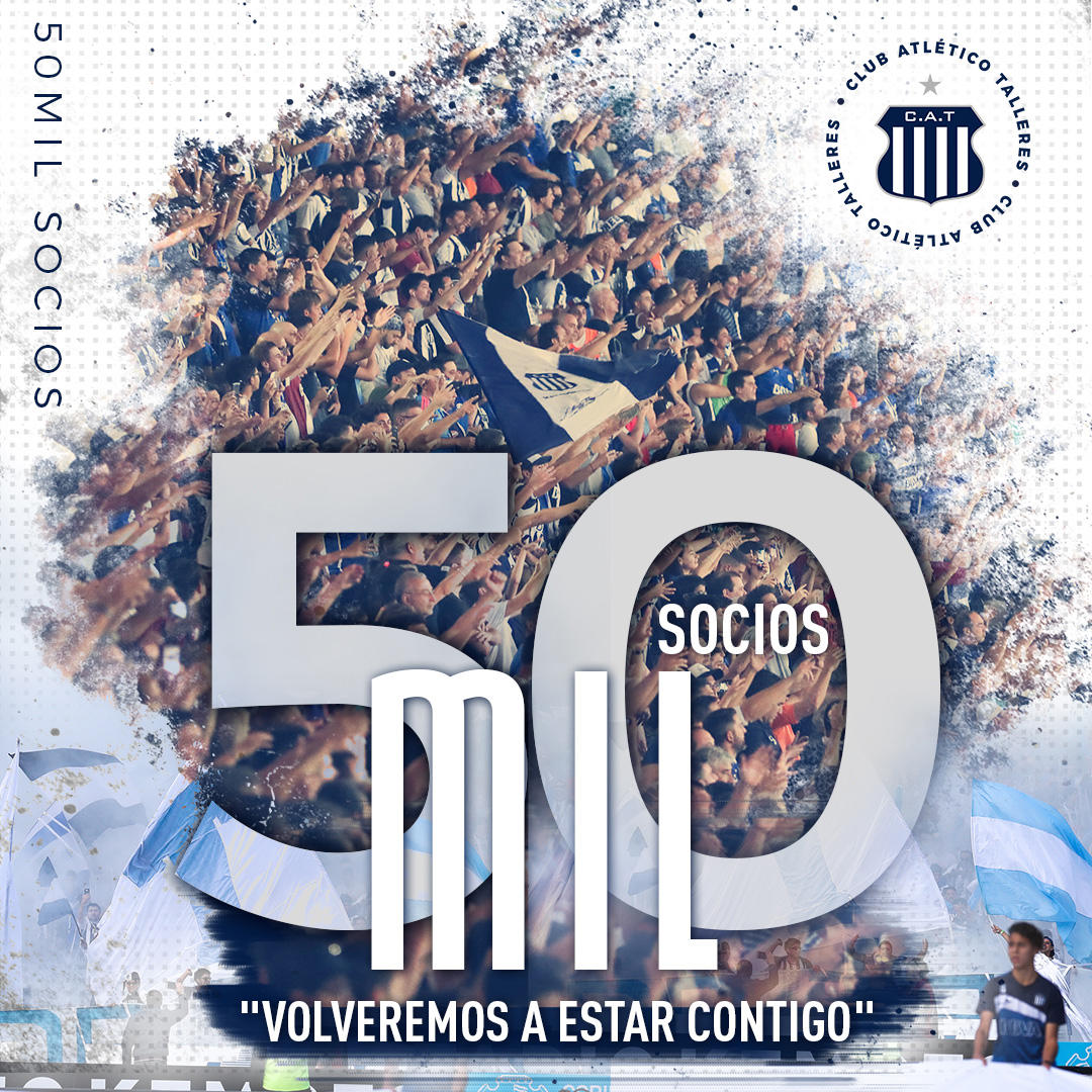 CATalleresdecba's tweet photo. 50 MIL, son mejores 💙 

Talleres vuelve a tener 50 mil socios… ¡AHORA VAMOS POR MÁS! 💪💙

📲 https://t.co/Teoc95Mok8 https://t.co/x5gV10dyav