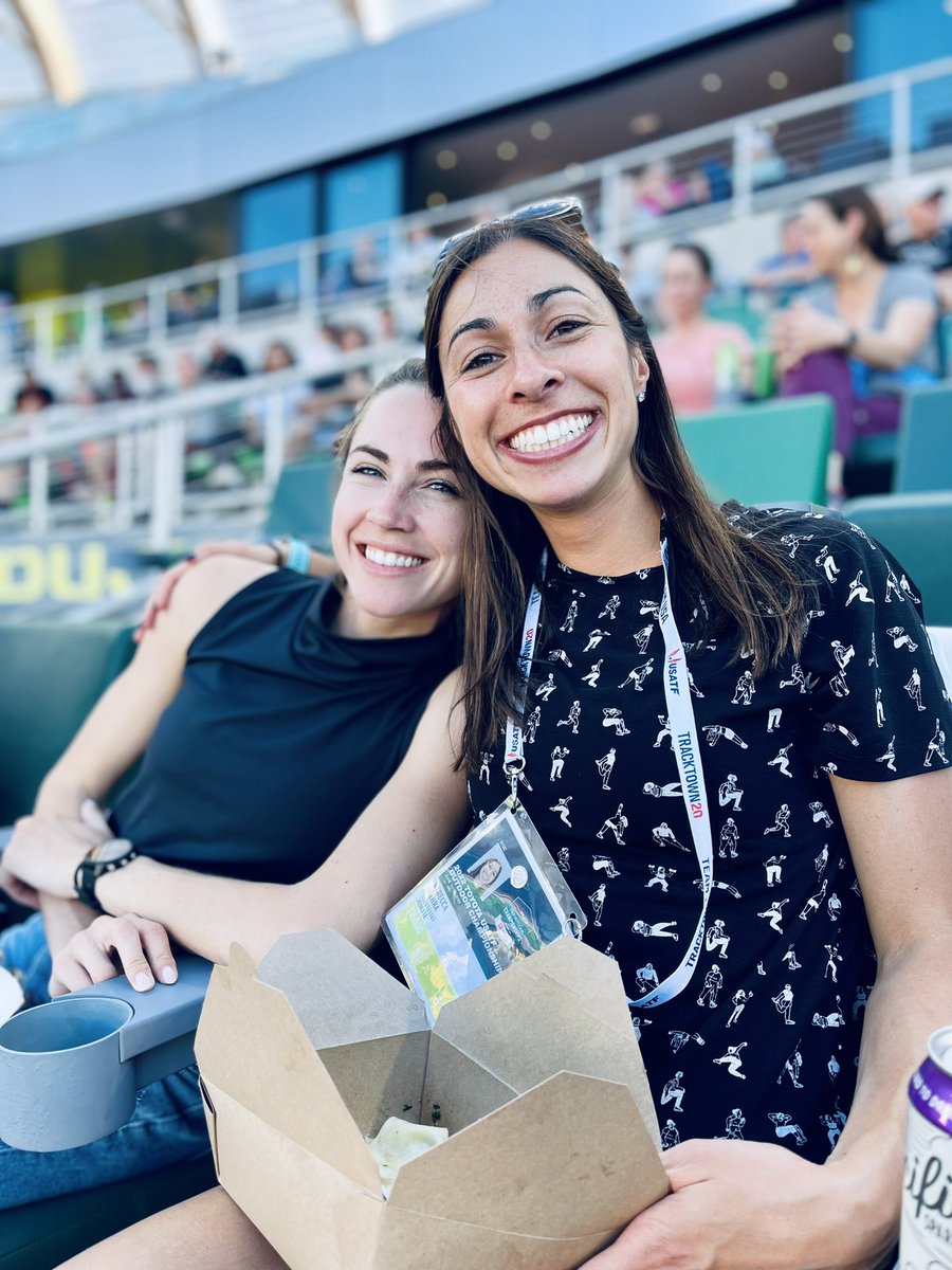 Athlete credential means it’s time for a little Italian dinner while watching <a href="/usatf/">USATF</a> Outdoor Champs at Hayward Field!