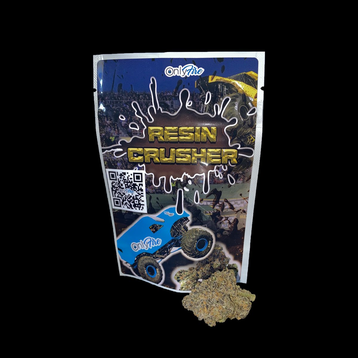 Authenticdope1's tweet photo. “Resin Crusher” cannabis Mylar bag design for #OnlyFire send us a message or leave a comment if you need a graphic design and we will bring it to life https://t.co/AuXLXXWziz