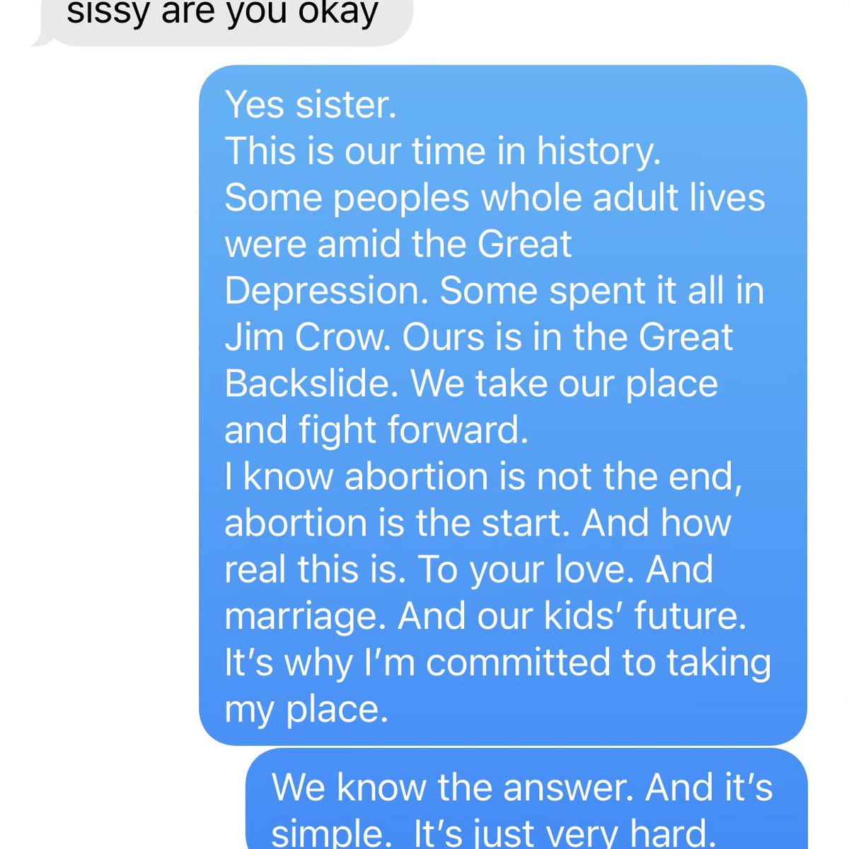 GlennonDoyle's tweet image. in case you need my sister tonight. we take our place. we fight forward. we can do hard things.