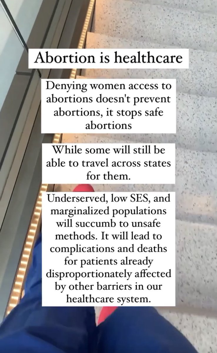 Why is abortion healthcare? 
#RoeVWade #MedTwitter #womenshealth