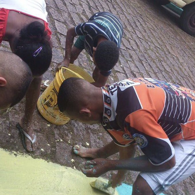 Photos Of Gabriel Jesus Painting Streets In Brazil Before Fame Money Emerges Sportsbrief Com