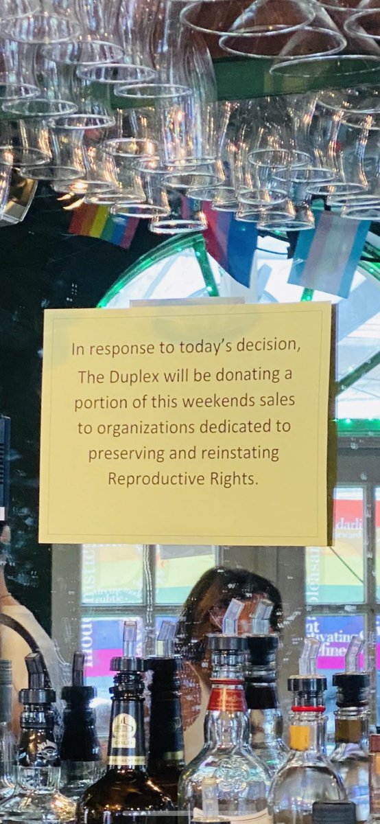 JillHennessy's tweet photo. Bless y’all at #TheDuplex #nyc #reproductiverights - thank you Tony, Dan et al…🏳️🌈#pride @DuplexNYC https://t.co/Uum0g8Y7aK
