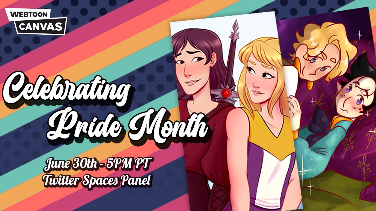 webtooncanvas's tweet photo. Celebrate #PrideMonth with #WEBTOONCANVAS! Join us for a Q&amp;A on June 30th at 5PM PT, featuring some of our amazing CANVAS creators! 💚

🗡️ Slice of Life [GL] 🗡️
@PhilFalcoWrites |  @ComicUno

🪄 The Royal Witch 🪄
@Vsrstuff2 | @YourPersonalPr3 https://t.co/jHIpk7YsyA