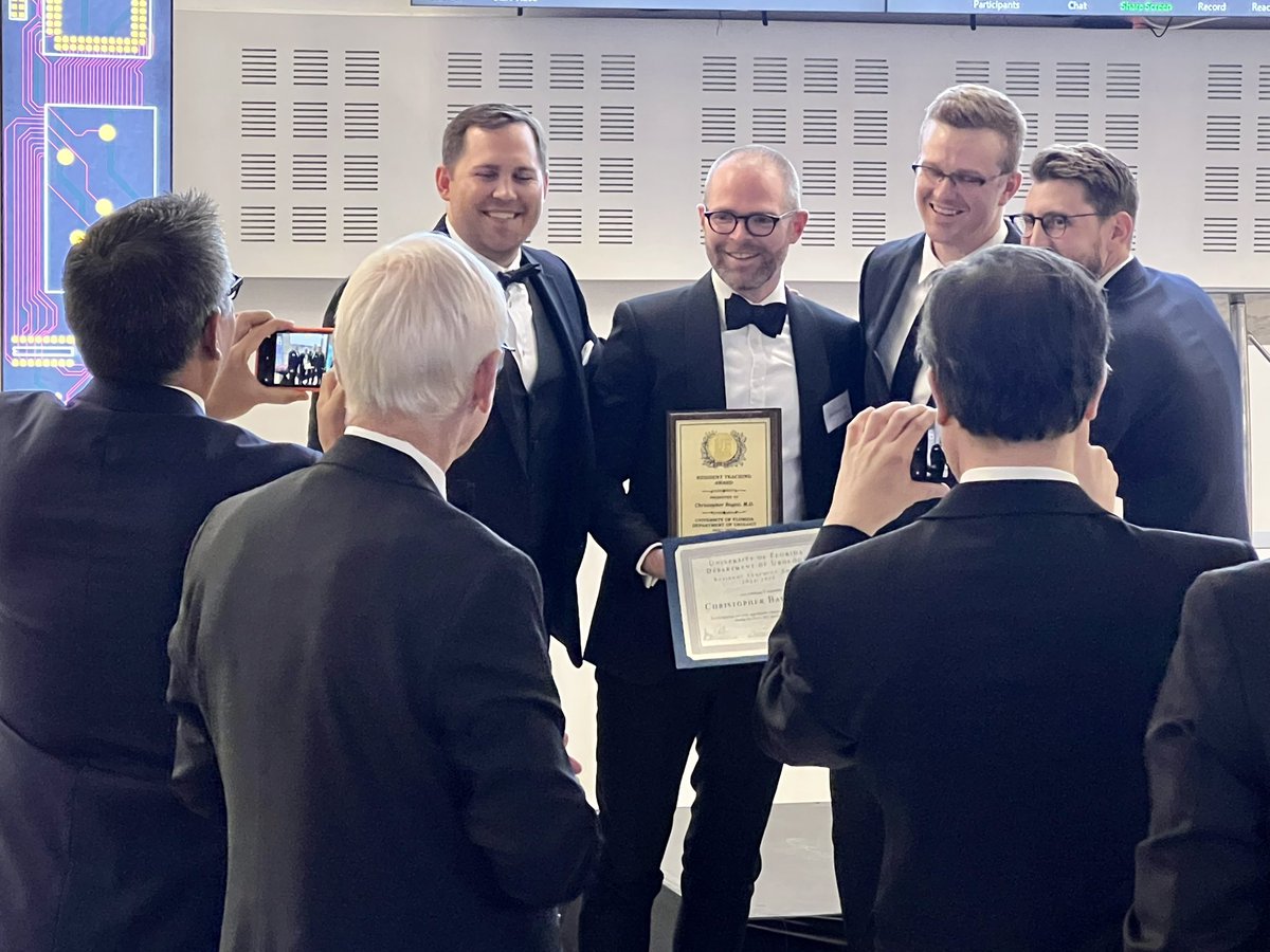 No surprises here—
Congratulations @notoriousGNV on the unparalleled honor of the resident teaching award. 
Excellent choice by our residents. 
You all are why we do it.   
<a href="/UF_Urology/">UF Urology</a>