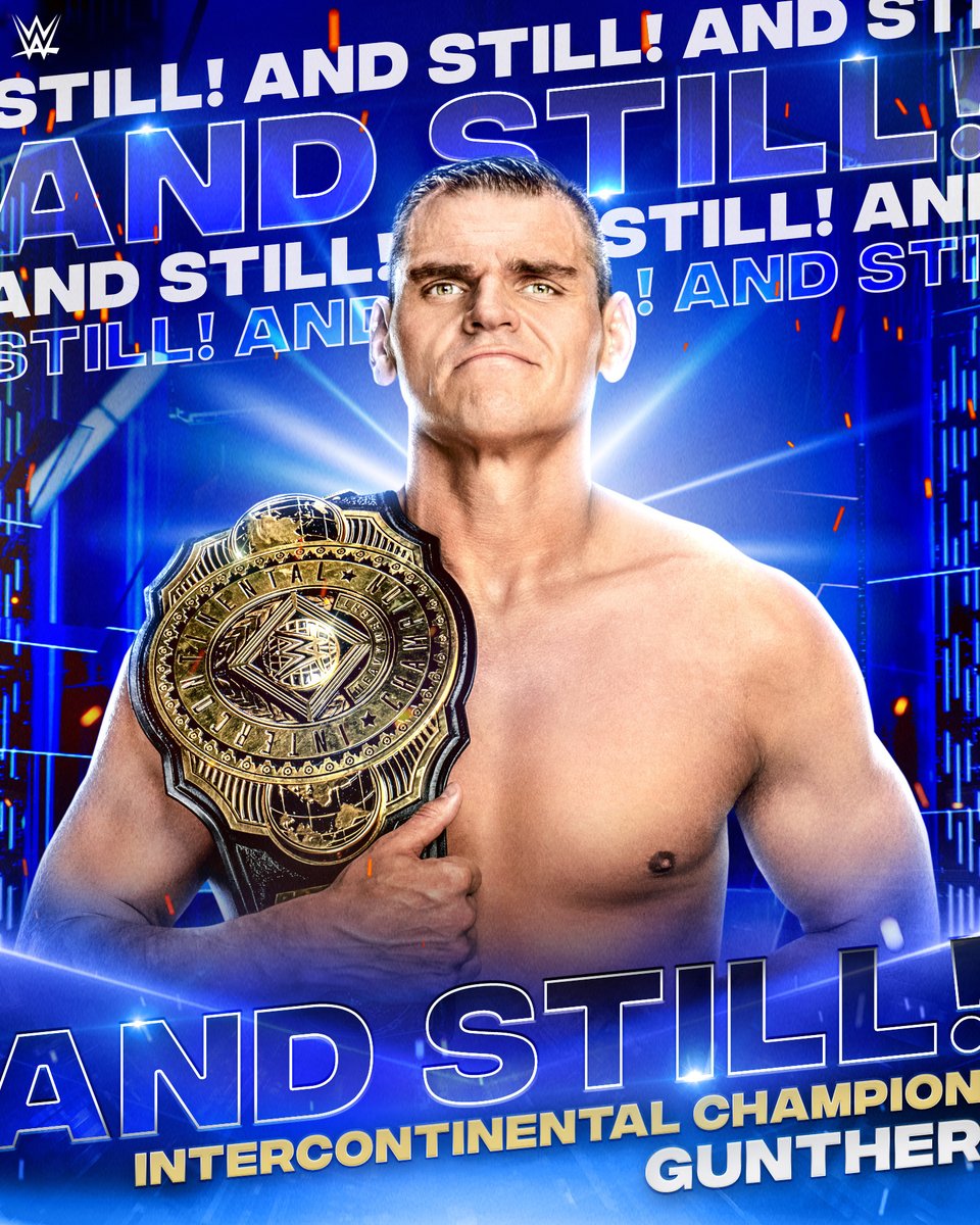 WWE's tweet image. #ANDSTILL the Intercontinental Champion, The Ring General, @Gunther_AUT! #SmackDown