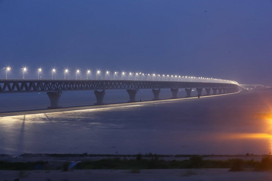 rashed_0075's tweet image. Today is the Inauguration of the #Padma Bridge. Definitely, it&apos;s a Big achievement for Bangladesh. 

The bridge with 150.12 m (492.5 ft) long 41 spans, 6.150 km (3.821 mi) total length and 22.5 m (74 ft) width, is the longest bridge in Bangladesh. 
#PadmaBridge #bangladesh #padma
