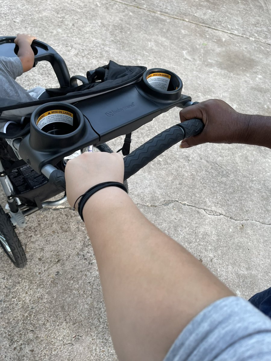 InfamousPinky5's tweet photo. Lord knows I would rather be streaming and gaming with my friends. But this is what my evenings consist of. Walking around with Granny keeping her mobile, plus her favorite thing to do is push King in his stroller. #alzheimersanddementia https://t.co/lcGkO42YBf