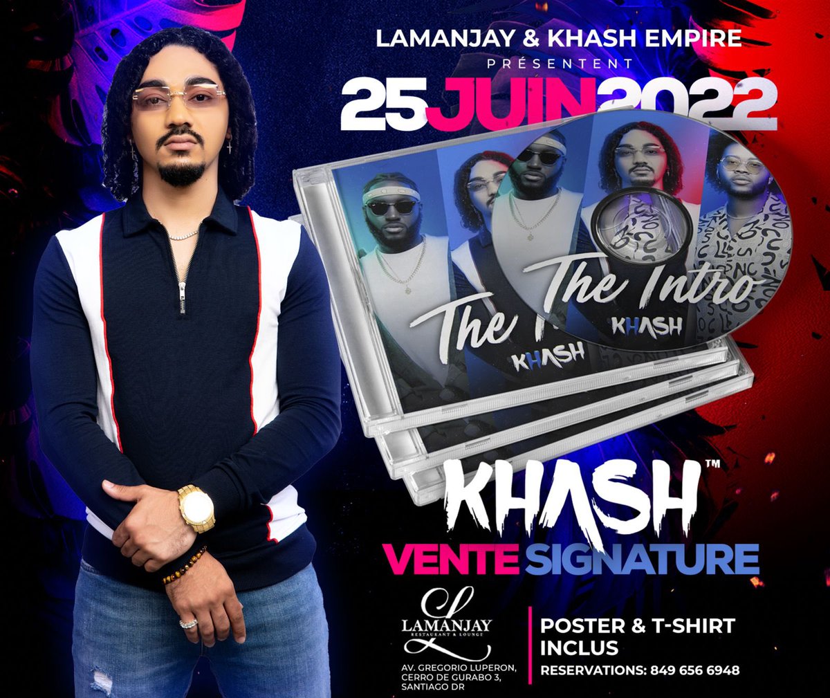 legrandpapi's tweet photo. Siw nan Santiago demen aprè midi kap samdi 24, nap tann tout moun Anndan @lamanjay_dr pou bèl rankont sa avek nou @khash_empire
.
.
#pagenmouvmansankhash #theintro #promotour #legrand #khash #ventesignature #santiago #lamanjay https://t.co/y3aBbHUFUK