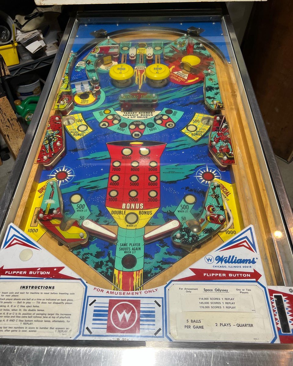 ThePinScientist's tweet image. Newest addition! Space Odyssey (Williams, 1976)

TheEMScoreKeeper.com 

#Pinball
#PinballMod
#PinballMods
#PinballRepair
#PinballRestorations
#PinballCollector
#Gameroom
#Electromechanical
#ElectromechanicalPinball
#ElectromechanicalPinballMachine
#Restoration
#FixingIt
#Hobby