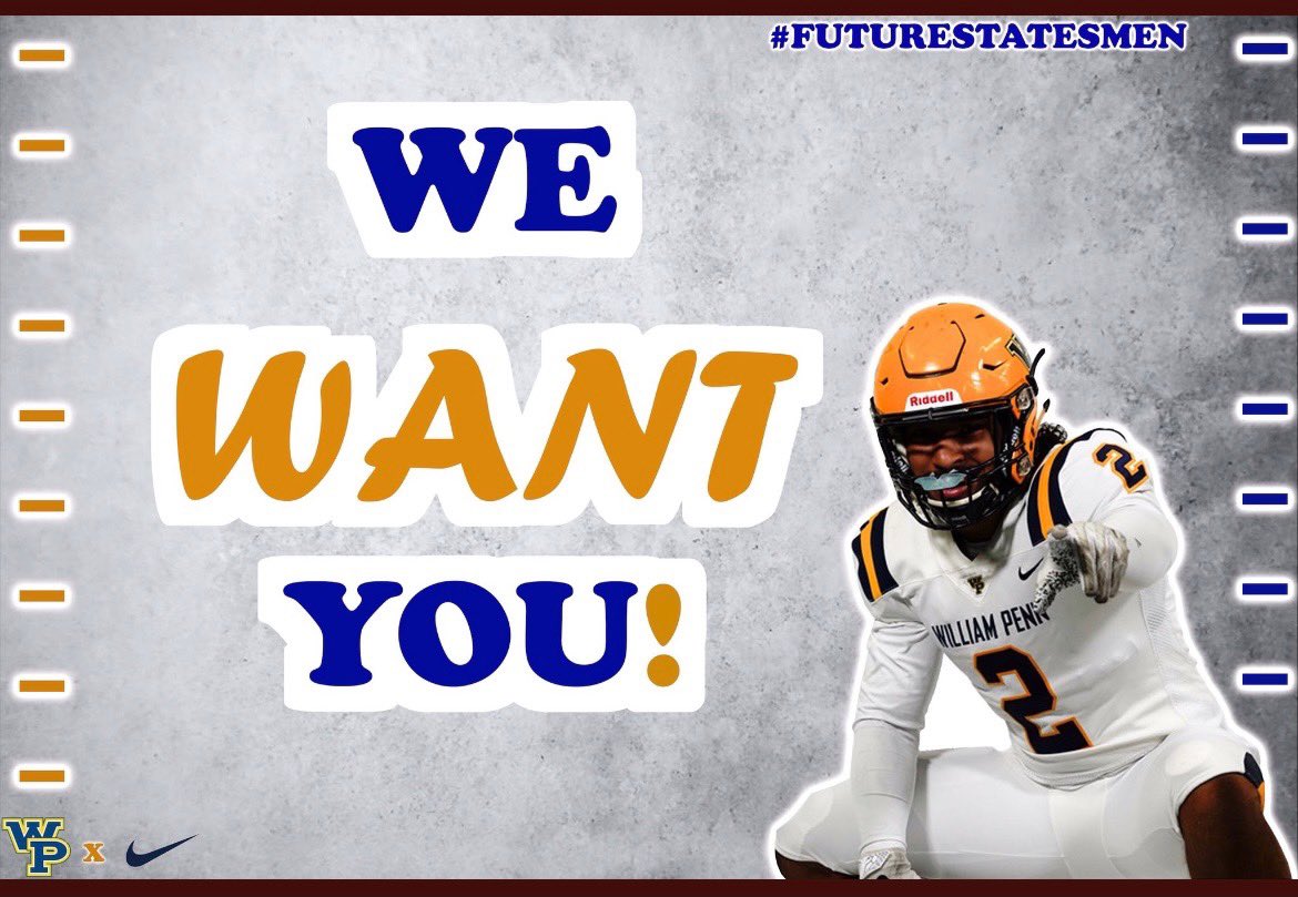djwhittley_77's tweet photo. Thankful and proud to receive another offer from @WilliamPennU thank you @JakeWarehime @CoachYbarra_WPU for this opportunity https://t.co/94mXEwhfoZ