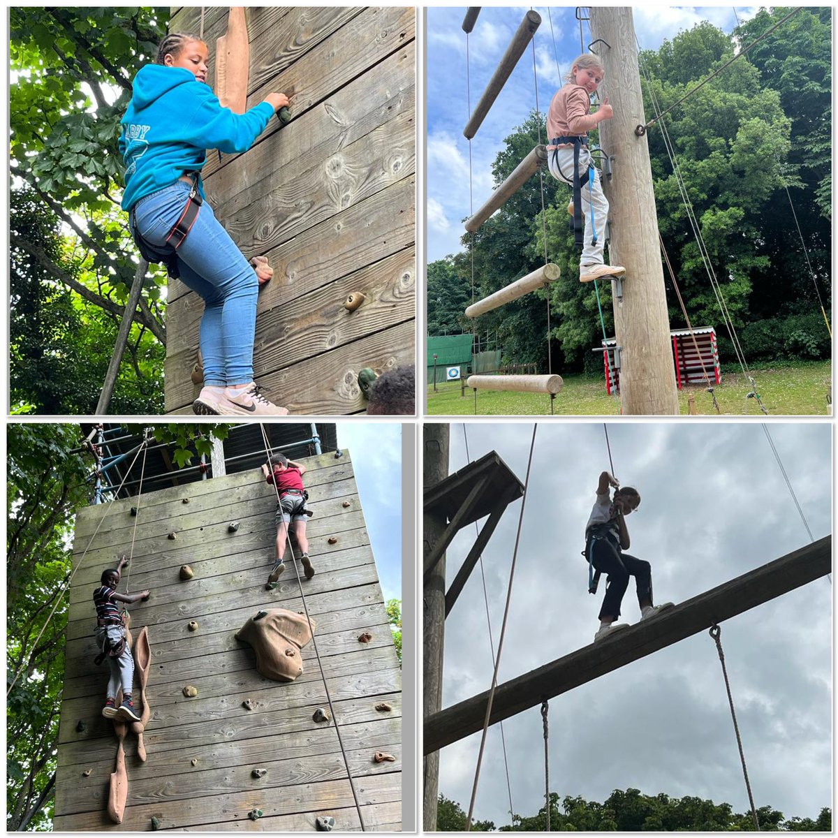 OurLady_Hitchin's tweet photo. Year 6 have been facing their fears…high ropes and rock climbing! https://t.co/yf1NEngYtf