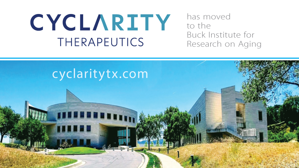 Cyclarity's tweet photo. Cyclarity Therapeutics (https://t.co/6A35BaJoKz) has moved to the @BuckInstitute for Research on Aging in Novato, CA. We look forward to continuing development of therapies to cure heart disease in state-of-the-art labs &amp; with their wonderful faculty

#cyclarity #cureheartdisease https://t.co/gau4qxcu1v
