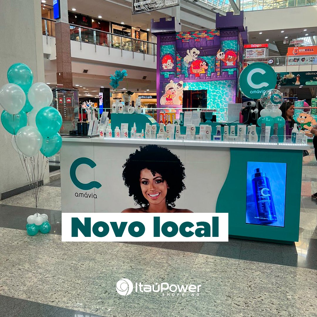 #sextou e o quiosque Amávia está em um novo espaço, bem pertinho do elevador panorâmico 🤩. Aproveita o fim do expediente e corre para conferir! 

#reinauguracao #amavia 
#cosmeticos #itaupowershopping