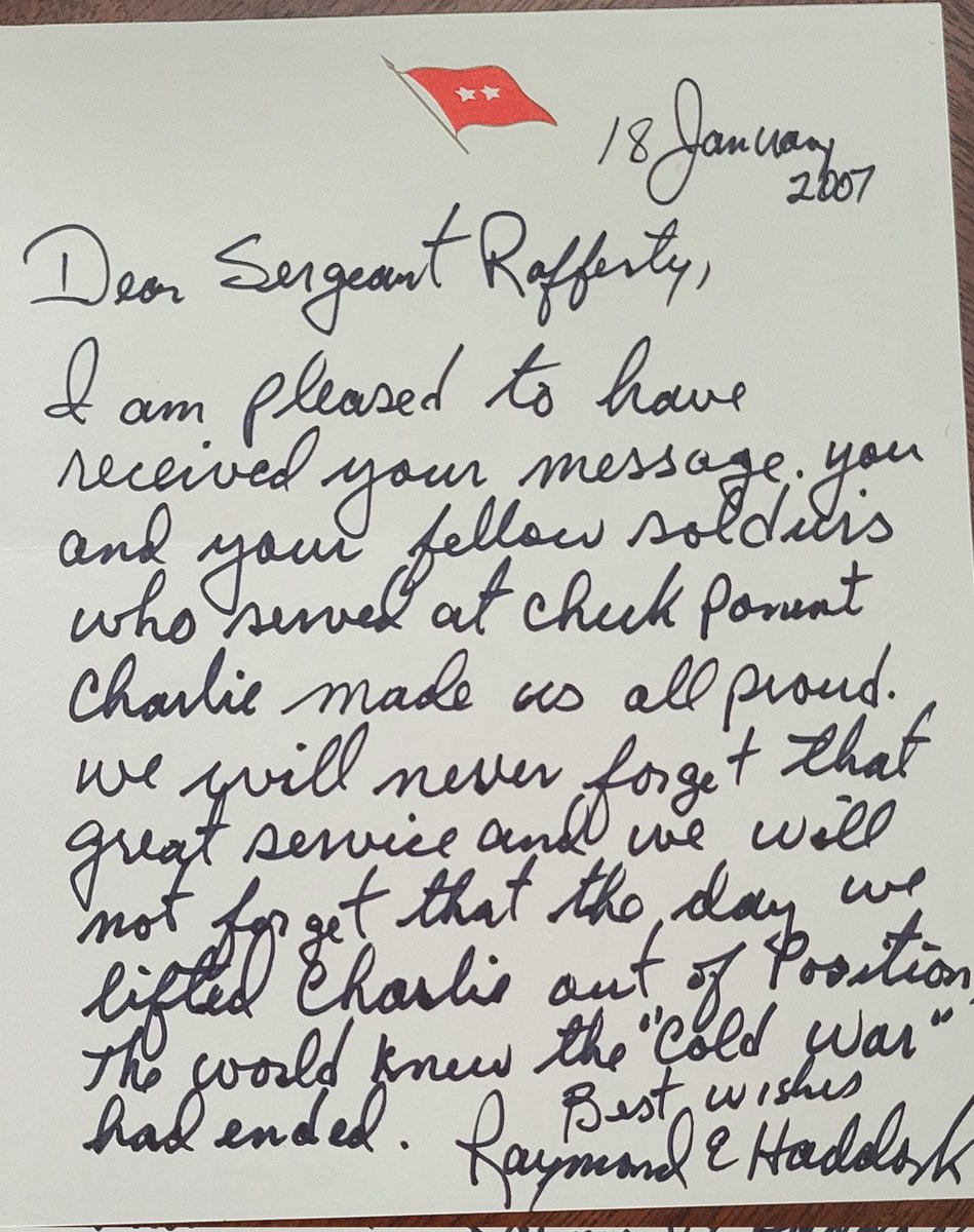 Leahcim966's tweet photo. The last #USCOB (United States Commander of Berlin) Major General Raymond E Haddock. Kind enough to send me a note. #Berlin #BerlinBrigade #USArmy #USAREUR #ColdWar https://t.co/zMpR8sVIWo