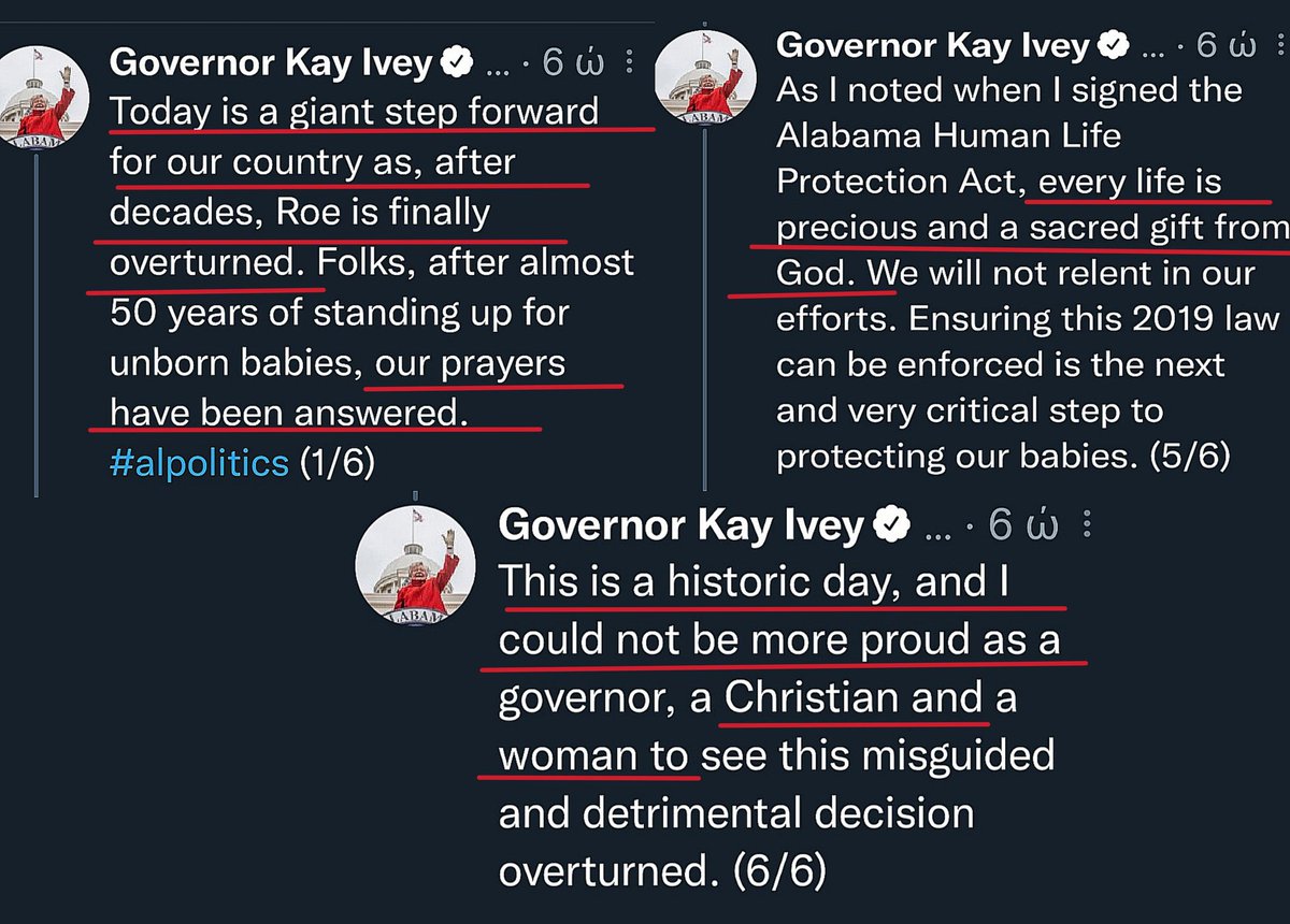 ms666__'s tweet photo. Γυναίκα κυβερνήτης της Αλαμπάμα πανηγυρίζει καθώς "υπογράφει" τήν απαγόρευση της έκτρωσης στο όνομα του "θεου" 
Τα δικαιώματα των γυναικών δεν έχουν να κάνουν με το φύλο, αλλά με τον σκοταδισμό &amp; τα δόγματα που τον προάγουν
ΚΑΤΑΛΆΒΕΤΕ ΤΟ
#εκτρωση #αμβλωση #αμβλωσεις #RoeVWade https://t.co/EnI9kRs8zw