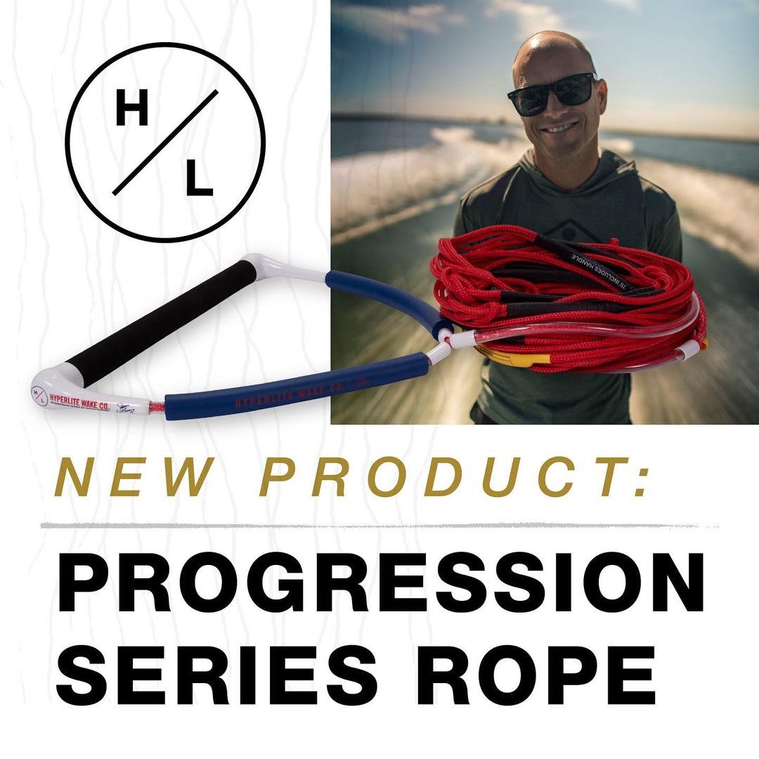 WakeSchool's tweet photo. Nuevo manillar Progression de Hyperlite, tiene un montón de acortes para que lo uses en los distintos botes y en las distintas etapas de tu aprendizaje. Podes ir cerca de la lancha a velocidades bajas con el acorte mínimo de 45 pies. #wakeschool #wakeboard https://t.co/yHRZ1C5qBF