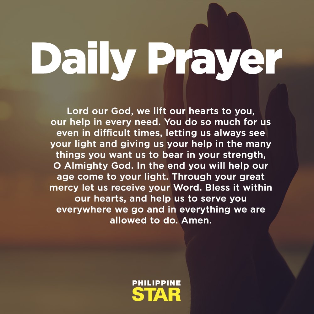 PhilippineStar's tweet image. Daily prayer (via plough)