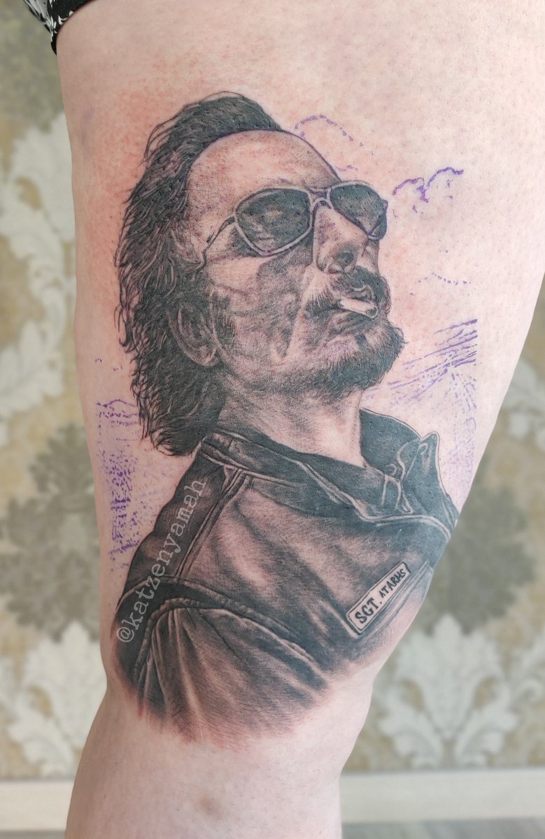My new ink from my favourite series character Tig Trager @SonsofAnarchy 🖤 1st part leg-tattoo done! Thank you @KimFCoates for bringing Tig to life. Thx @sutterink for the best show ever! #sonsofanarchy #tigtrager #reapercrew #kimcoates #menofmayhem #tattoo #stechwerkwuppertal