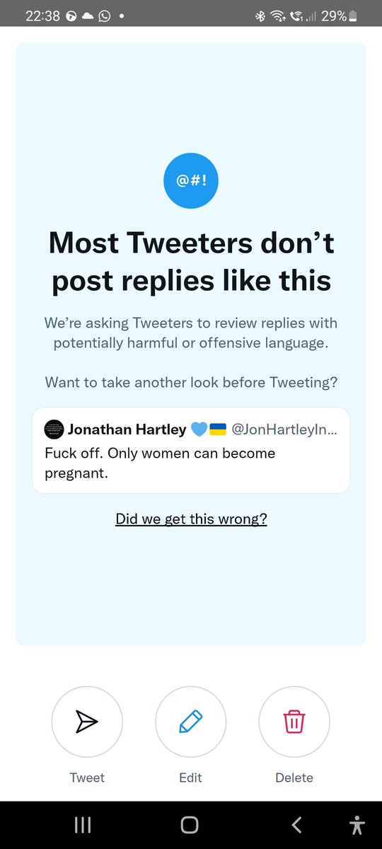 JonHartleyInBSE's tweet photo. Yes Twitter, you did get this wrong. Absolutely fucking wrong. https://t.co/PHawoZM3I0