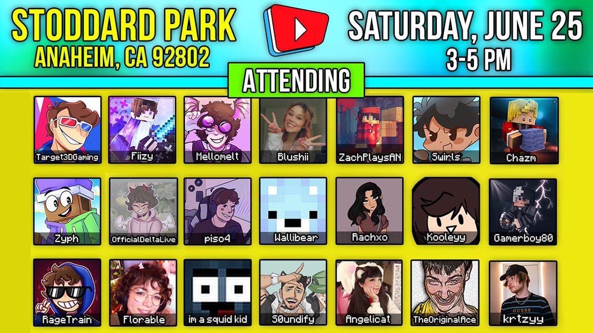 FAN MEETUP. 21 CREATORS.

When: Tomorrow, Saturday, June 25th: 3-5pm PST

SEE YOU THERE!!