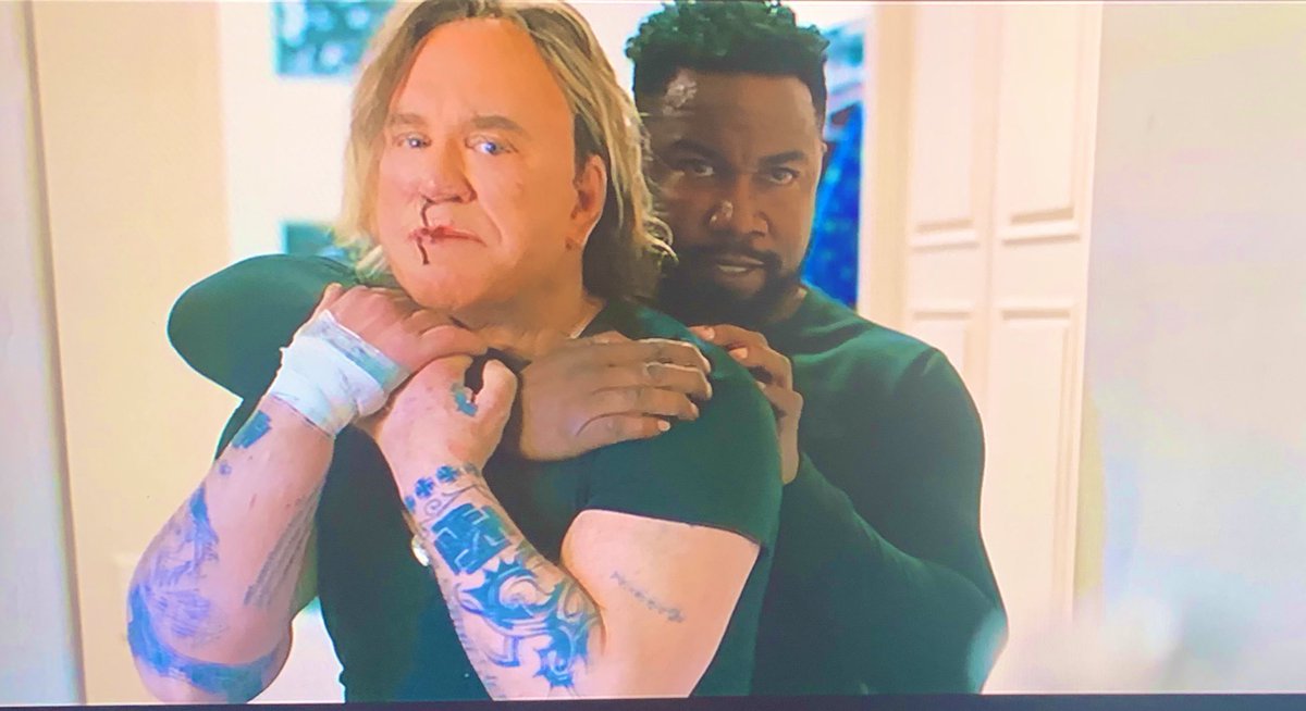 Movie_Analyst's tweet photo. Good friends, executive producers back in action #TheCommando #DVD #MichaelJaiWhite #MickeyRourke https://t.co/HbaGTKc667