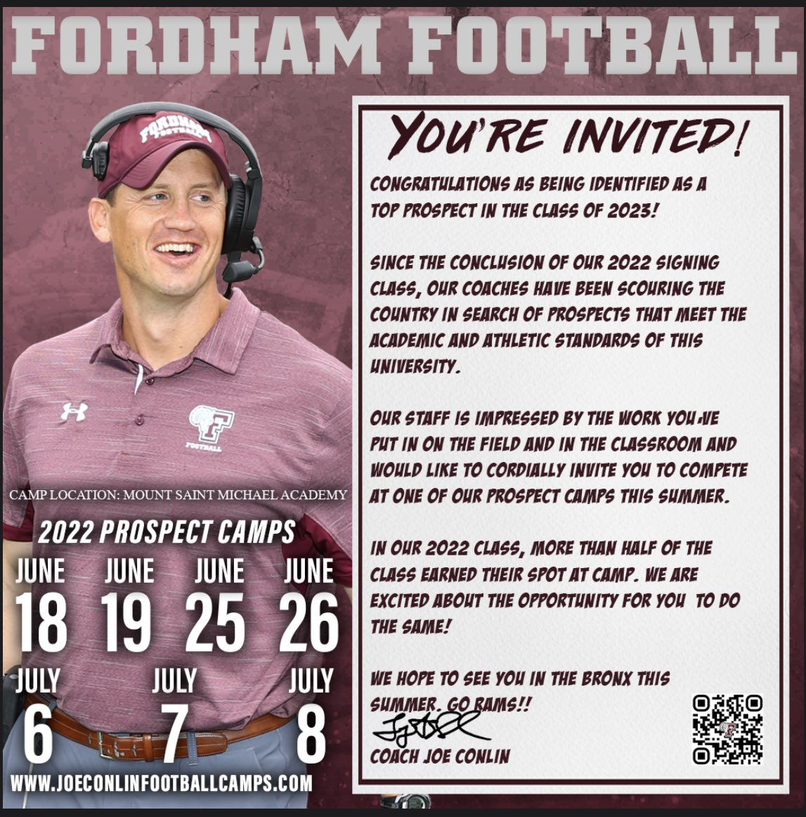 JesseAdams59's tweet photo. Can’t wait to see y’all tomorrow #ramfamily @coach_pow @Coach_Conlin @ahsbucsfootball @toonahpe @FORDHAMFOOTBALL https://t.co/FlvfHlT9Sf