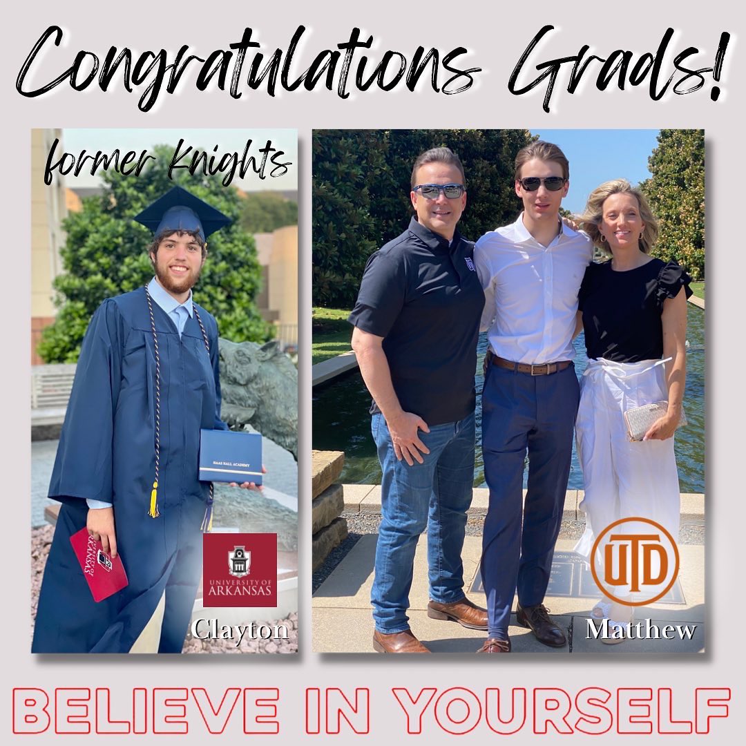 CSKnights's tweet image. 🥳 Congratulations to our former #cambridgeknights on their recent high school #graduations 🎓#classof2022 
#senioryear #collegebound 
#dyslexicthinking #learningdifferences #dyslexia #adhd @UArkansas @jemicyschool @UT_Dallas @ClemsonUniv @HaasHallAcademy @Lovejoy_HS