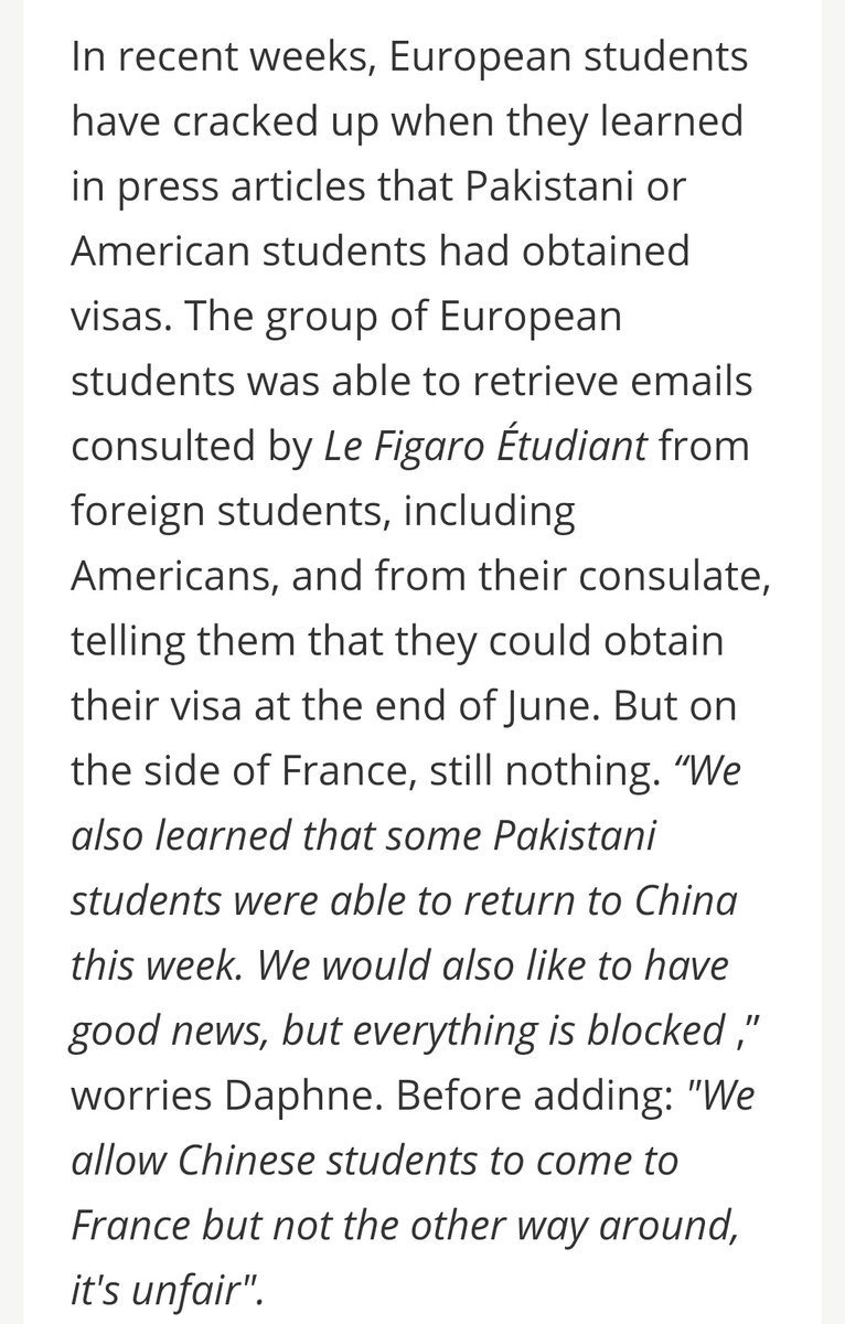 takeusbacktoCHN's tweet photo. "We allow Chinese students to come to France but not the other way around, it’s unfair. "

Via @em_ferrand of  @Le_Figaro

#takeusbacktochina

https://t.co/QXMNz3vWLD https://t.co/OLAVP4hFYL