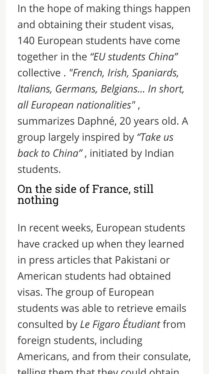 takeusbacktoCHN's tweet photo. "We allow Chinese students to come to France but not the other way around, it’s unfair. "

Via @em_ferrand of  @Le_Figaro

#takeusbacktochina

https://t.co/QXMNz3vWLD https://t.co/OLAVP4hFYL
