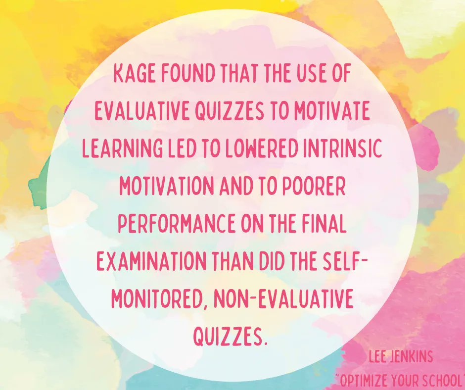 Isn't this interesting? In a study done, more children were motivated by non-graded quizzes that informed them of their learning rather than graded quizzes! 🤔 
🛒: buff.ly/3O1c2G0