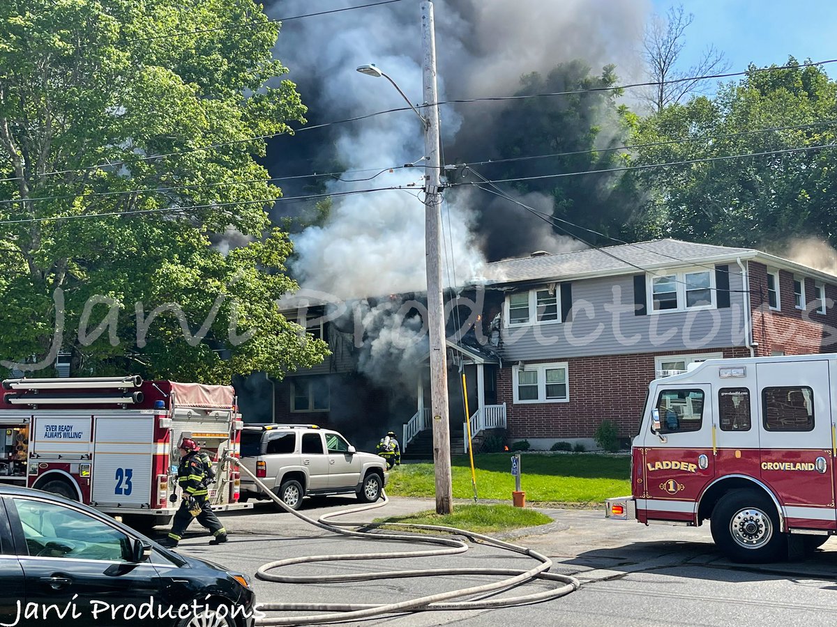 Groveland Fire had a 3+ alarm fire on Manor Dr. More photos to come. @GrovelandFire #firefighter #mutualaid #structurefire #grovelandma #jarviproductions