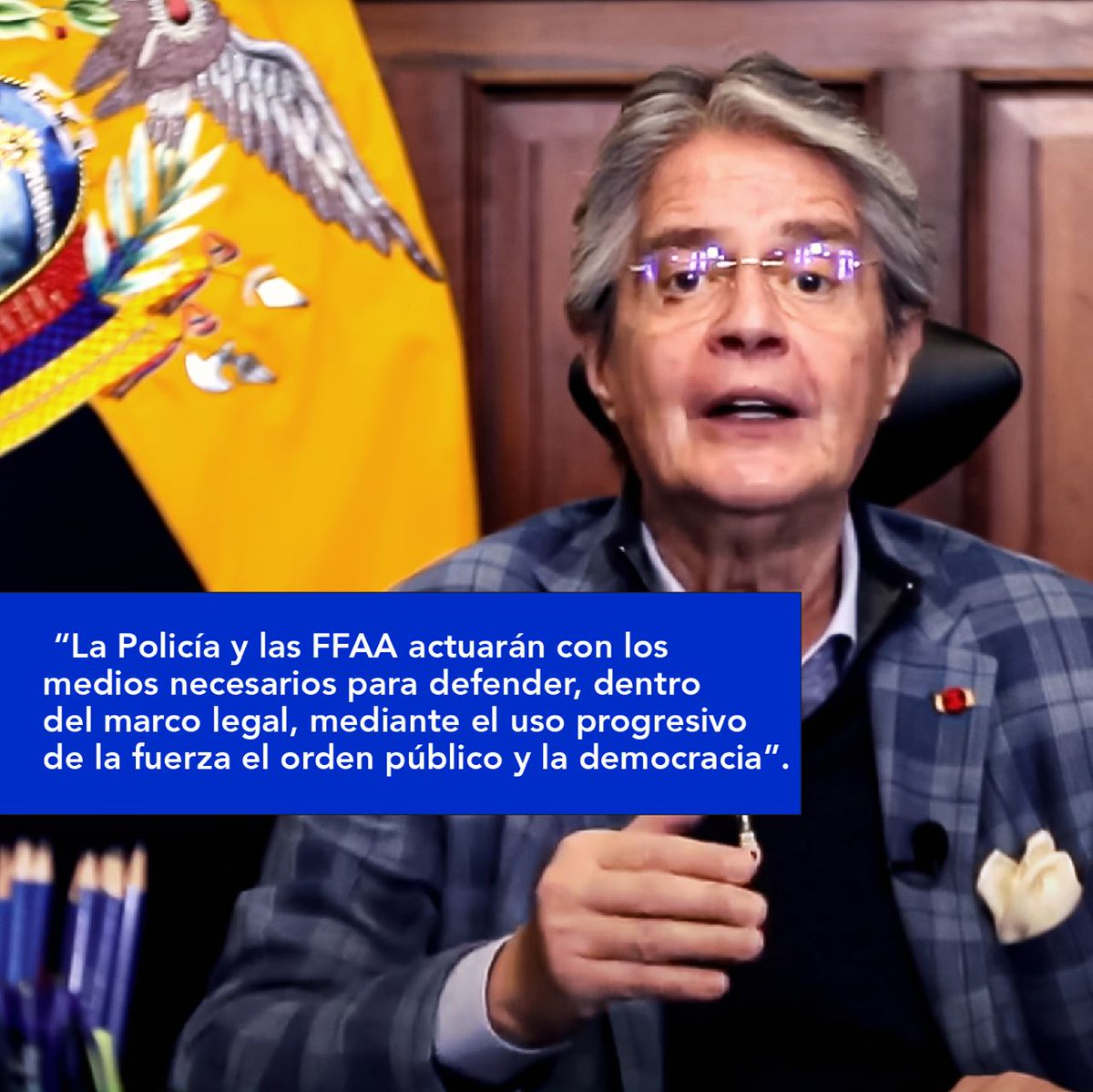 El país entero apoya las decisiones que van a mantener en vigor la democracia 
#EcuadorQuierePaz