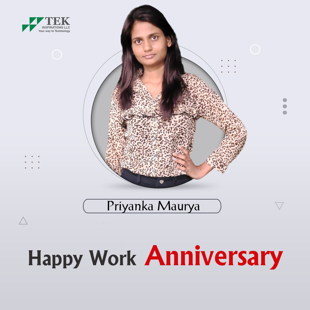 InspirationsTe4's tweet photo. Wish you a very very happy work anniversary Priyanka Maurya!!
#workanniversary #anniversary #years #work #thankyou #congratulations #team  #tekinspirationsllc  #like   #follow https://t.co/kR3uk2fWlQ