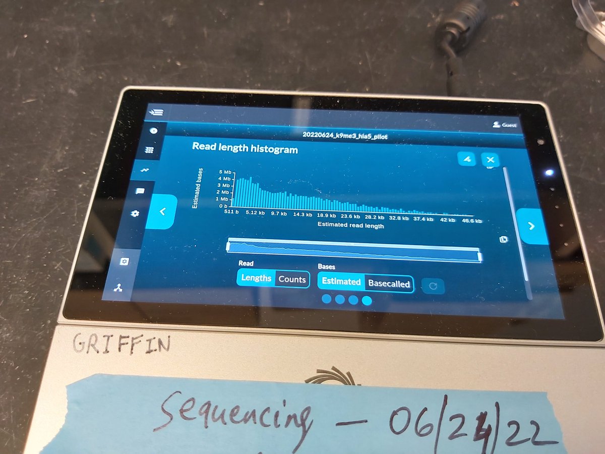 My first Nanopore sequencing run! Exciting stuff!