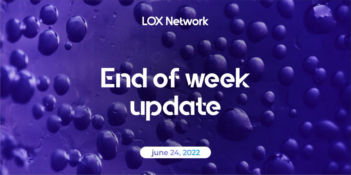 LoxNetwork's tweet photo. Lox Network End of week Update! 

Take a look at the most recent update

https://t.co/ZGFv2BO5E8

Want to learn more join our discord! - 

https://t.co/CoXbNPY6tI

#Lox #LoxCommunity #LoxNetwork #LOXfam https://t.co/x1MUhtyLui