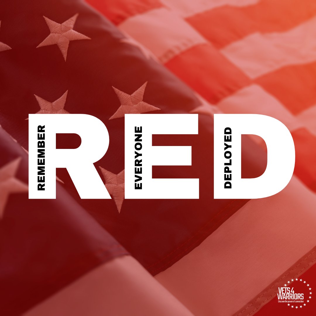 Vets4Warriors's tweet photo. RED Shirt Friday is an acronym, which stands for Remember Everyone Deployed. You wear a red shirt to show support for all deployed troops. ❤️

855-838-8255 | https://t.co/w8KDV4KEPo

#V4W #V4W10 #vets4warriors #veterans #discoverthepowerofconnection #RED #remembereveryonedeployed https://t.co/lvxsROXtzk