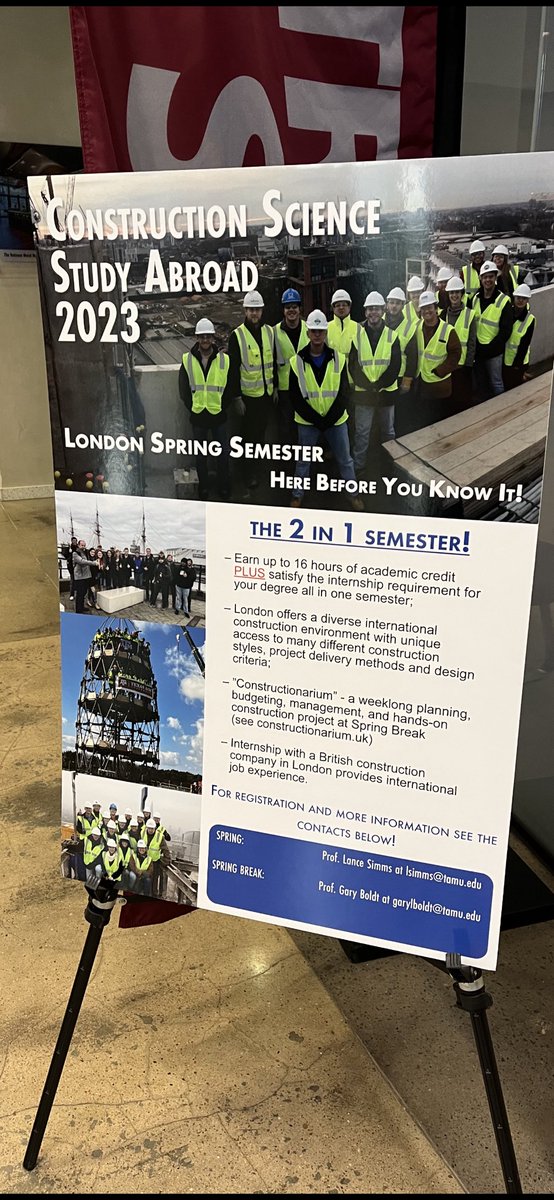 Construct_arium's tweet photo. Visiting @TAMUCOSC department today to deliver a presentation and look what greeted me - publicity for next years study abroad programme. How cool is that!!!
#TurningTheoryIntoPractice
#StudyAbroad @AngloEduService https://t.co/F0Pj3Ft4lA
