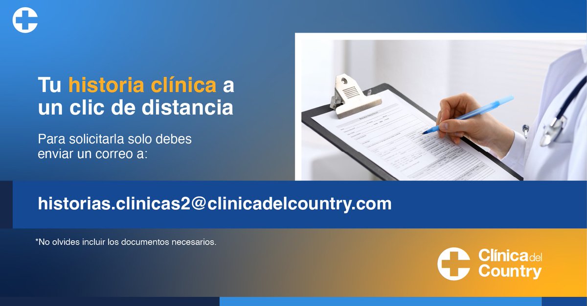 Clinica_Country's tweet photo. #TipsCountry Te enseñamos a pedir tu historia clínica rápido y fácil 📩 😍 Consulta los documentos que debes adjuntar según el tipo de solicitante aquí https://t.co/VSWNIYDBk1 https://t.co/WmCyWpVxIw