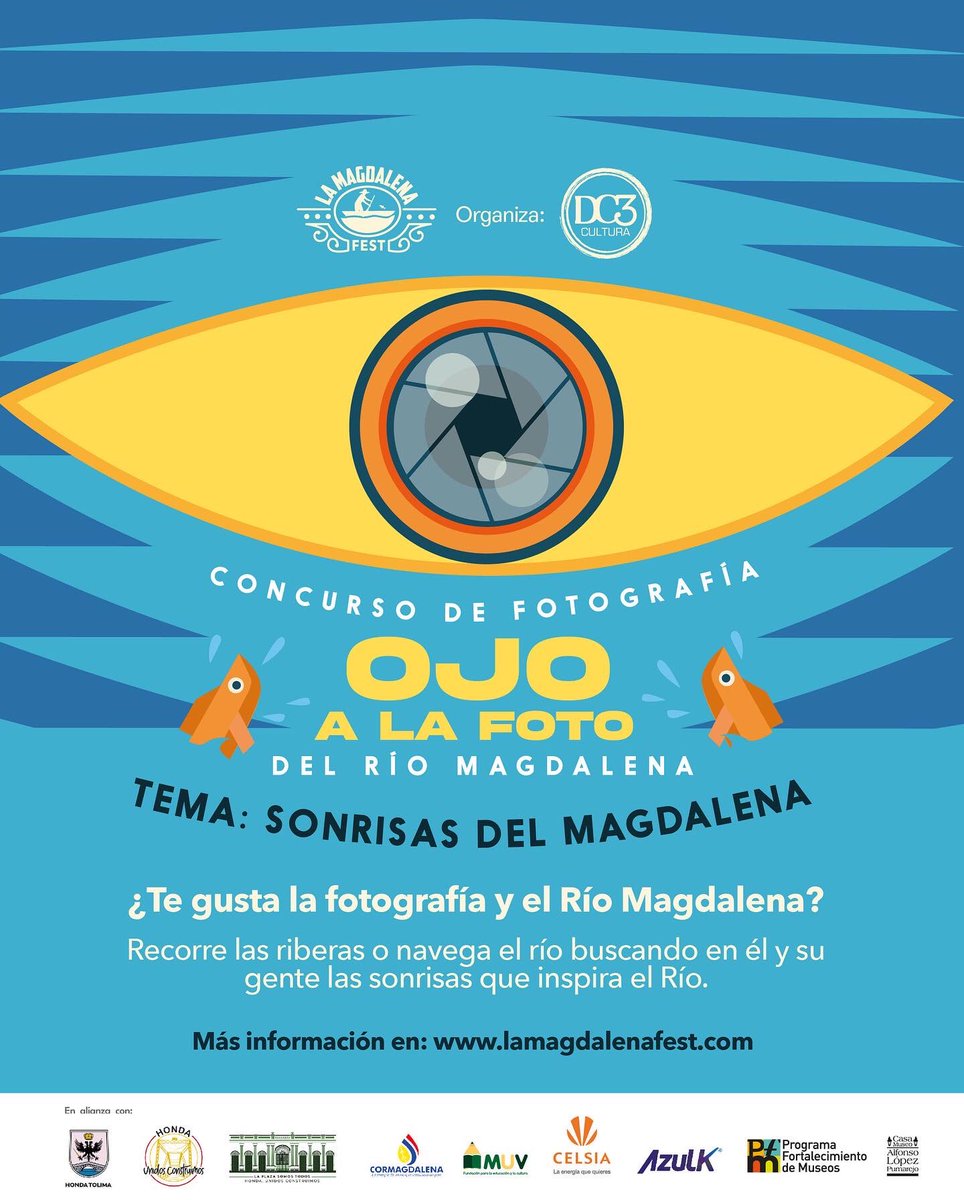 lamagdalenafest's tweet photo. CONCURSO DE FOTOGRAFÍA:
Que siempre haya motivos para mirar al Río y sonreir.Aquí las bases del concurso Ojo a la Foto.
Etiqueta tu amigo que toma las mejores fotos con su celular.
#OjoALaFoto #LMF5
gracias a #Azulk, @Celsia_Energia, @AlcaldiaDeHonda @Cormagdalena https://t.co/Eo7icOUfRp