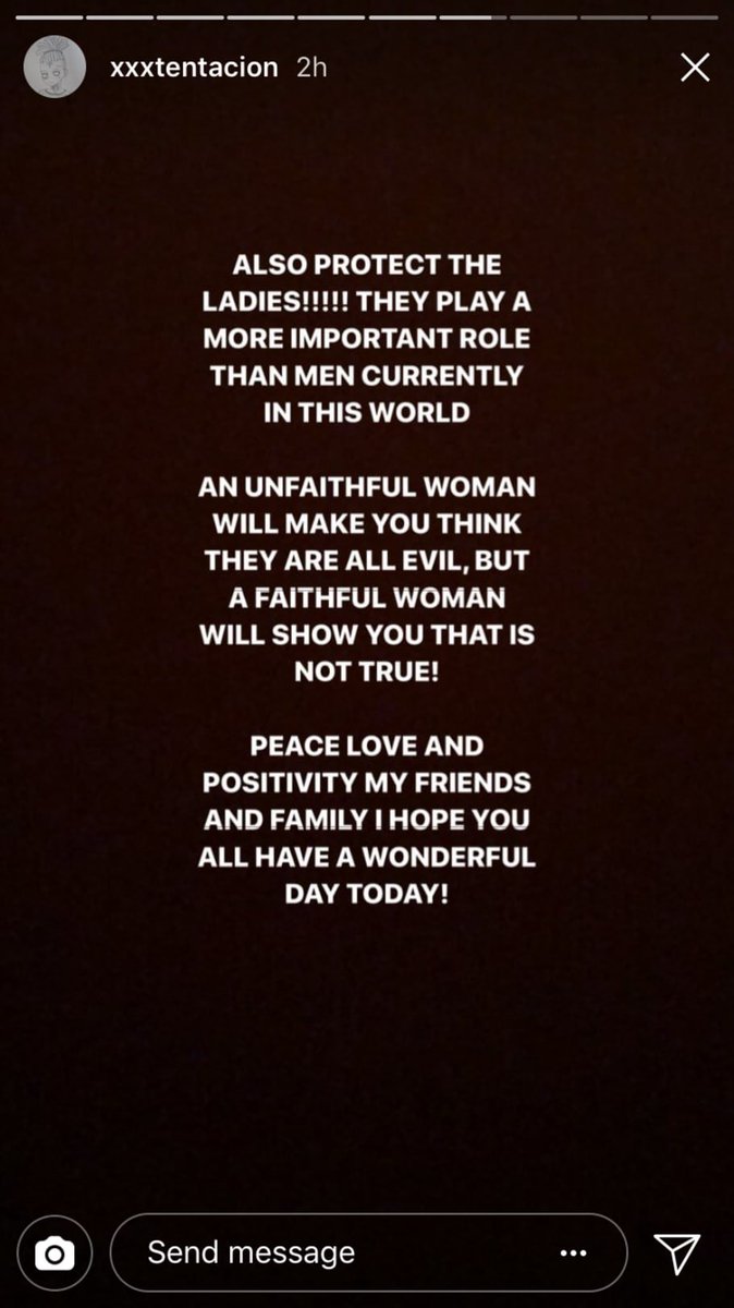 RileyTaugor's tweet photo. Throwback when XXXTentacion spoke about the ladies. 🤍🕊️ https://t.co/bicTI4ZGUL