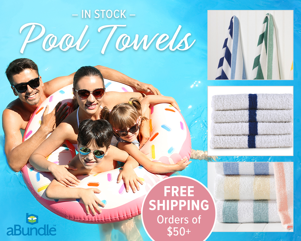 aBundleHQ's tweet photo. Soft, durable pool towels are in stock. Order today and keep guests smiling!
https://t.co/5T2UIfJe0w

#vacationrentals #homesandresorts #vacationsupplies #prepyourplace https://t.co/V68Esvd24e