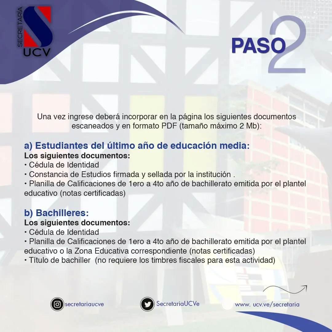 SecretariaUCVe's tweet photo. Bachilleres Atentos a la siguiente Información.
SIMADI 2022
#secretariaucve
#Simadi https://t.co/ckDfFjihfy